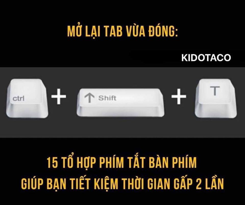 Tổ hợp phím tắt bàn phím giúp bạn tiết kiệm thời gian gấp 2 lần