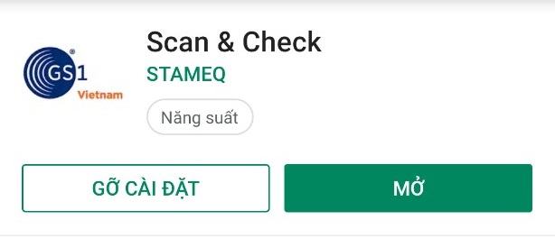 Phần mềm Scan and Check, check các sản phẩm Việt Nam