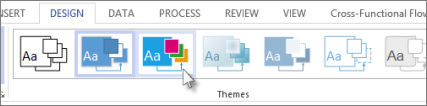 Theme gallery in Visio