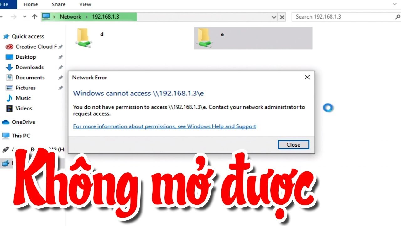 Khắc phục lỗi không truy cập vào đợc ổ đĩa / thư mục chia sẻ trong mạng LAN  Win 10 - YouTube