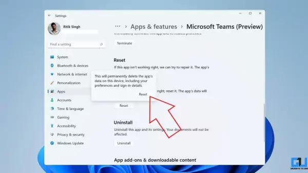 Sửa lỗi màn hình trắng khi mở Microsoft Teams trên Windows 11