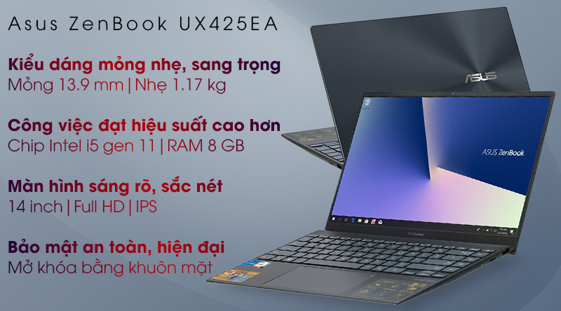 Asus ZenBook UX425EA i5 1135G7 (BM069T) - Chính hãng, trả góp