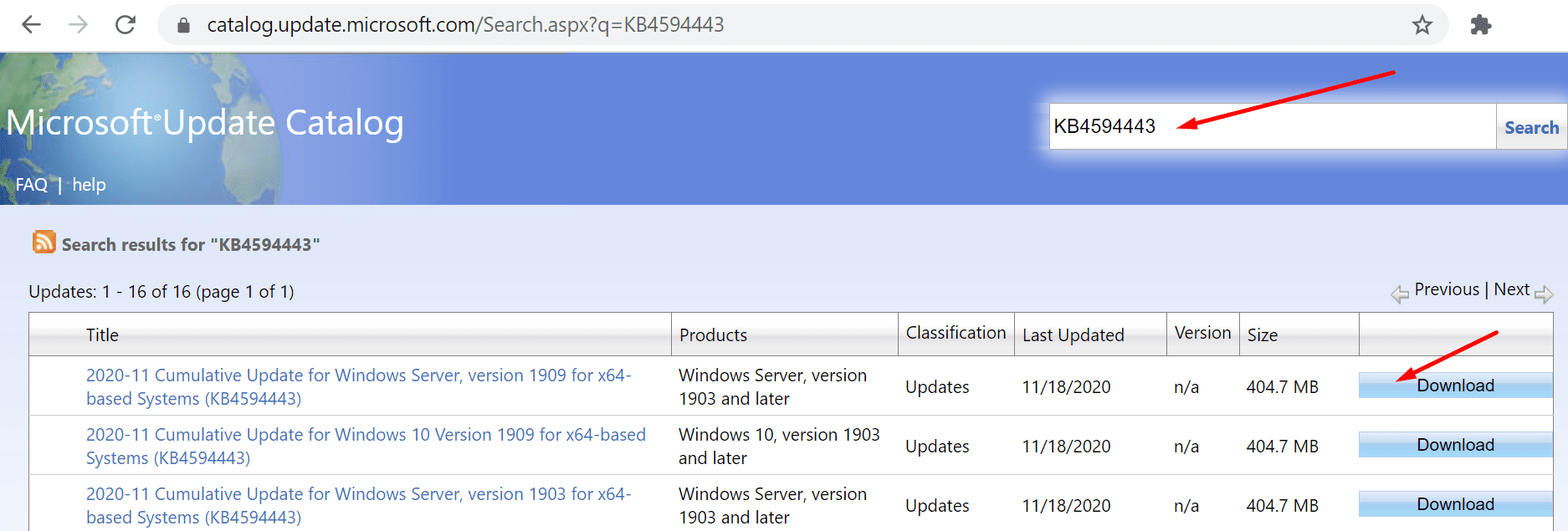microsoft update catalog