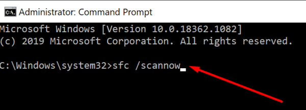 run SFC command prompt