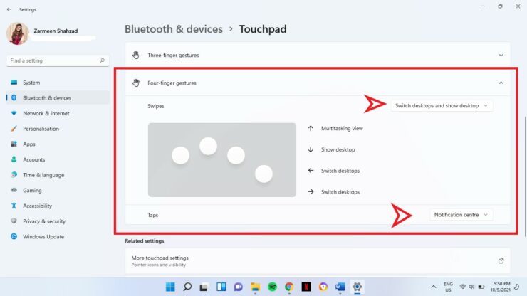 Disable Touchpad Gestures Windows 11