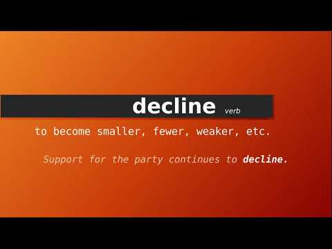 Decline đi với giới từ gì?