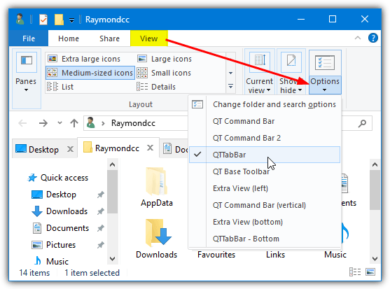 Cách lấy Tab trên File Explorer trong Windows 10