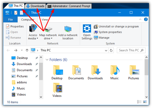 Cách lấy Tab trên File Explorer trong Windows 10