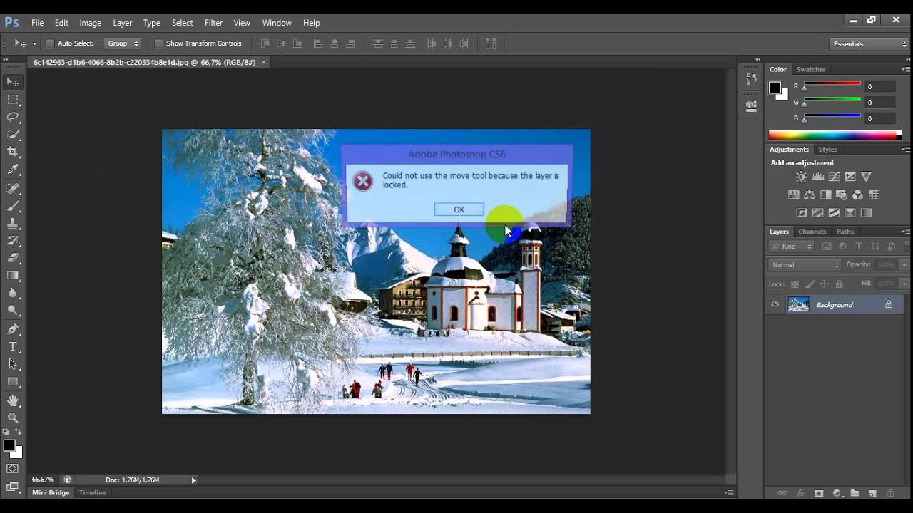 Fix lỗi ”Could not use the move tool because the layer is locked” trong  Photoshop - Meeypage news