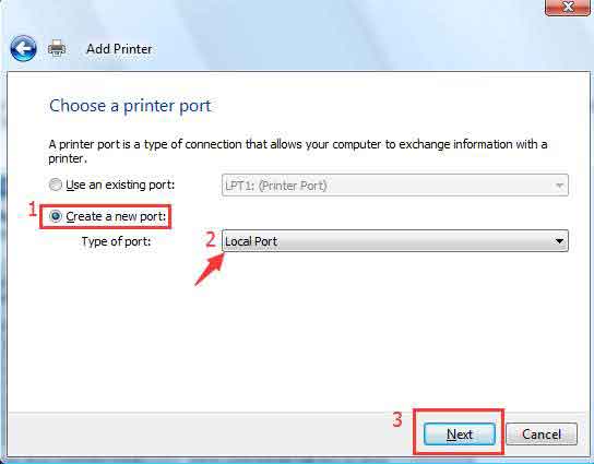 Sửa lỗi Windows cannot connect to the printer với Local Port 4