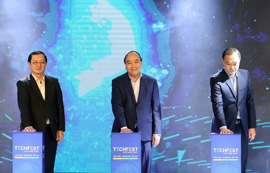 Thủ tướng Nguyễn Xuân Phúc tại lễ khai mạc Tech Fest Vietnam 2020.
