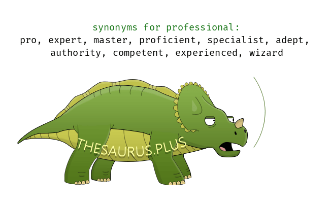 Synonyms for professional