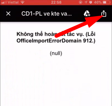 lỗi officeimporterrordomain 912 trên iphone
