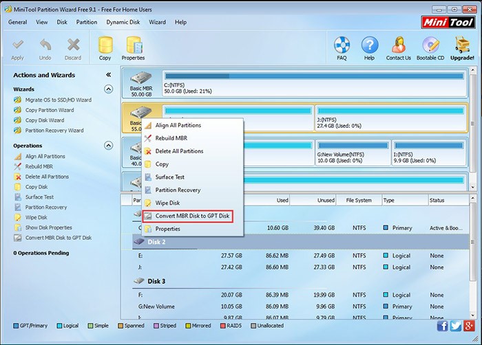 Các bước sửa lỗi the selected disk has an MBR partition table_8